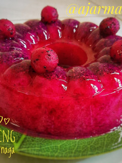 Foto resep Puding buah naga