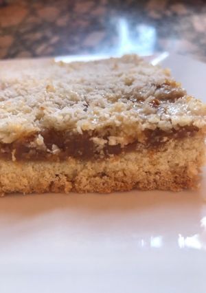 Una foto de Tarta de coco y dulce de leche