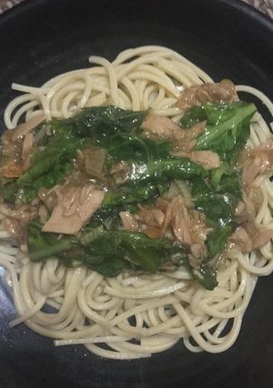 Foto resep Spagetti saus Kailan Tuna
