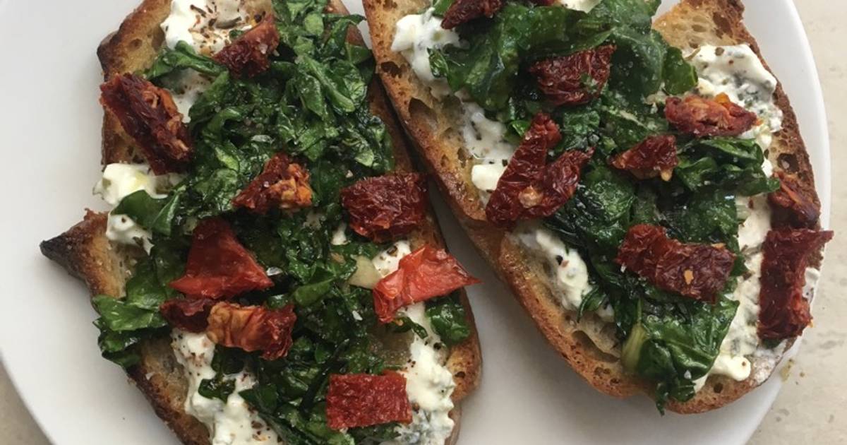 Cottage Cheese And Spinach On Toast Recipe By Dominique Solomon