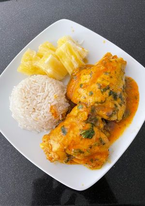 Una foto de Pollo a la norteña