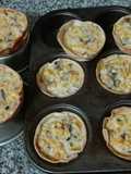 Tartitas de choclo y champiñones