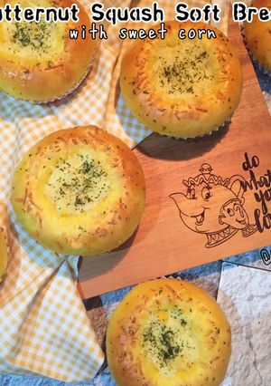 Foto resep Butternut Squash Soft Bread with Sweet Corn and Cheese