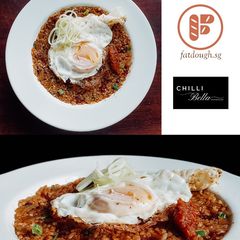 A picture of Bak Kwa Sambal Nasi Goreng | Jerky Sambal Fried Rice.