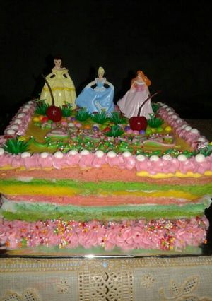Foto resep Rainbow cake tar