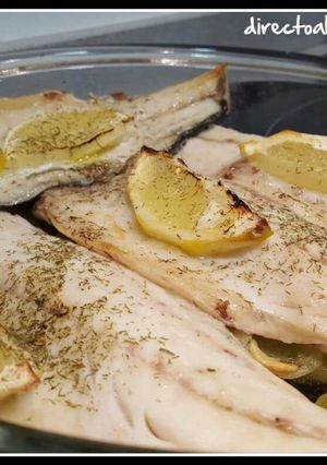 Una foto de Lubina al horno