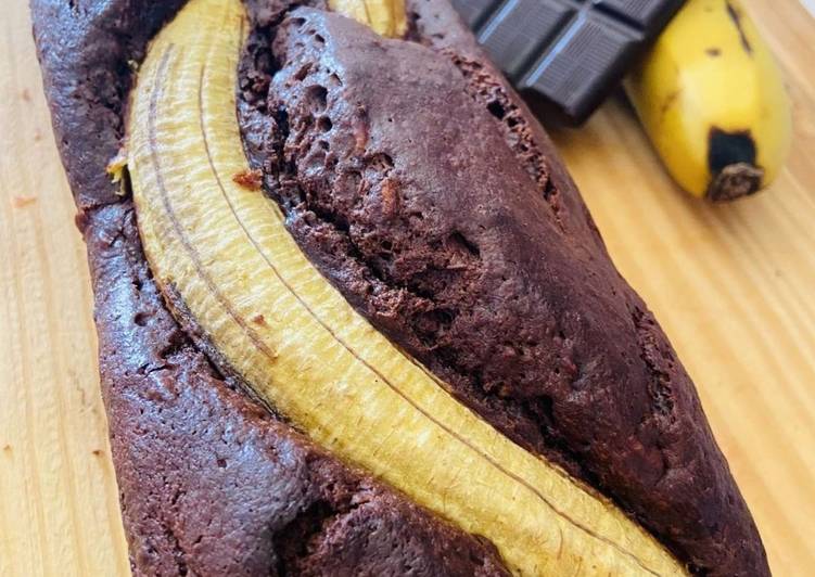 Comment Servir Banana bread choco