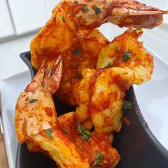 A picture of Grilled tiger prawns.