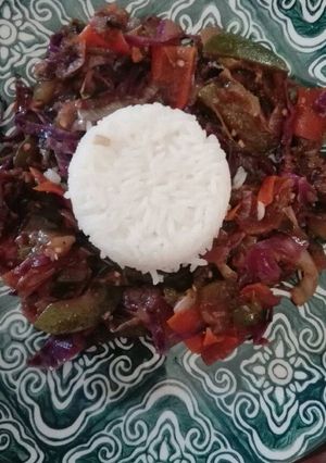 Una foto de Wok de verduras