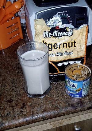 A picture of Tigernut powder (kunun Aya powder).