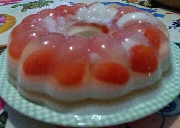 Resep Puding pepaya lapis susu yang Menggugah Selera