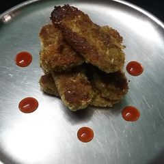 A picture of Sprouted moong corn kebab.