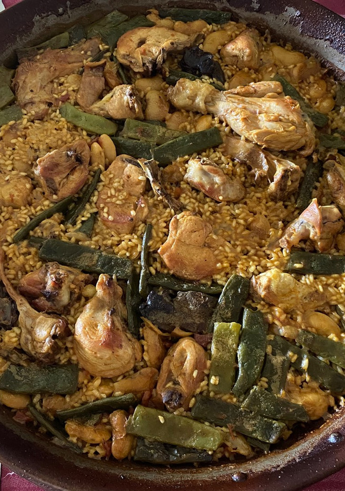 Una foto de Paella valenciana!!!!