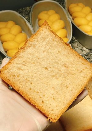 Hình của món Bánh mì sandwich phương pháp yudane áp dụng cho cả hamburger.