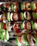 Brochetas de champiñones y portobello