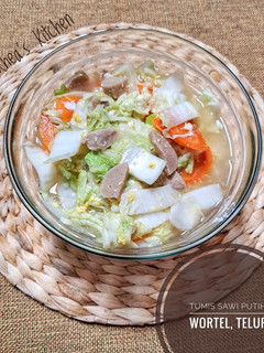 Foto resep Tumis Sawi Putih, Wortel, Telur