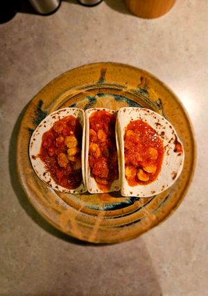 A picture of Fire Roasted Shrimp Tacos.