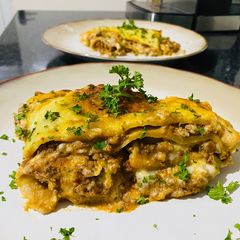 A picture of Beef Lasagna.