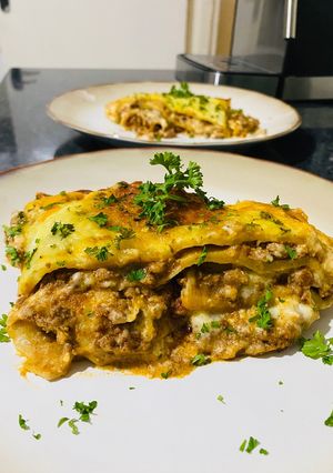 A picture of Beef Lasagna.