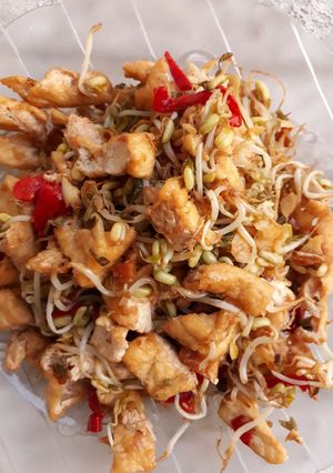 Foto resep Tumis Ikan Asin Tahu Toge (Kecambah)