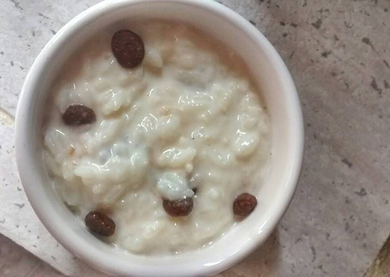 Arroz con leche y chips de chocolate