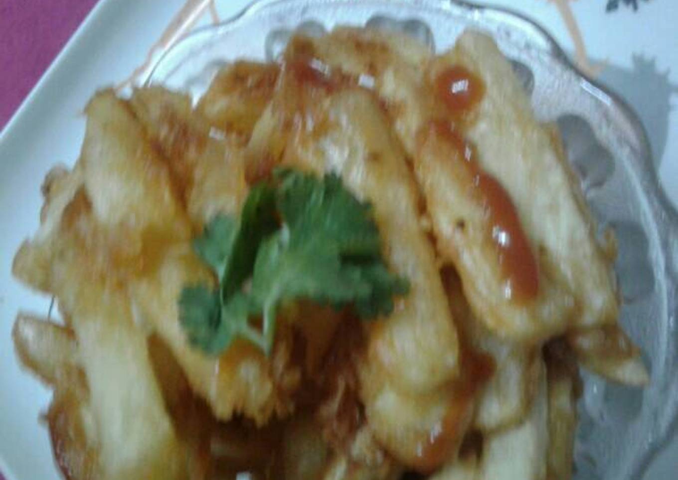 Chilie garlic french fries