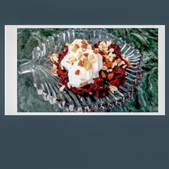 A picture of Rose flower halwa.