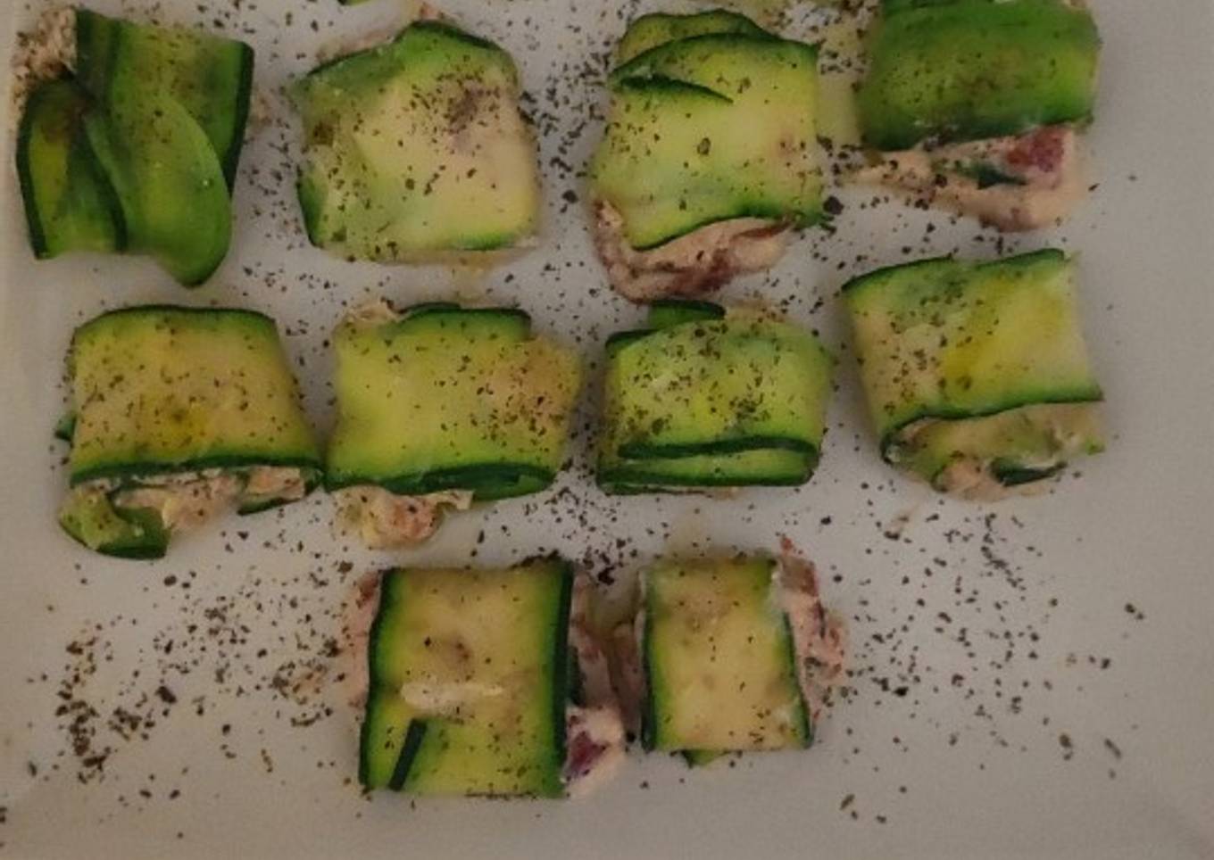 Rollitos de calabacines rellenos