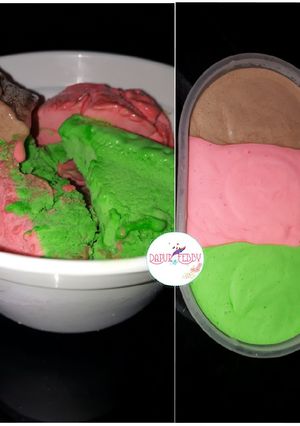 Foto resep Ice Cream 3 Rasa Super Lembut