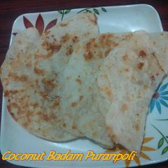 Coconut Badam Puranpoli A picture of Coconut Badam Puranpoli.