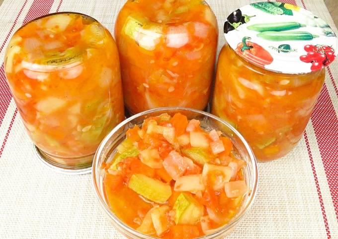 Анкл Бенс из кабачков с помидорами и перцем — самый вкусный рецепт на зиму