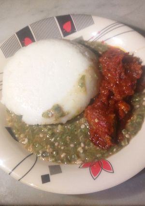 A picture of Okro soup.