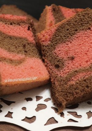 Foto resep Chiffon Cake (chocolate + strawberry)