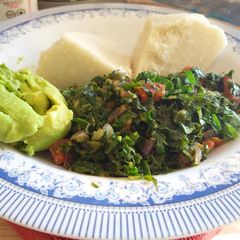 A picture of Ugali, Greens, Avocado Combo.
