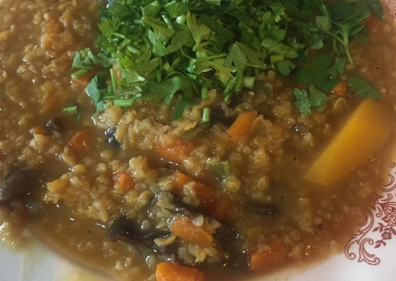 Lentejas rojas y Burgol