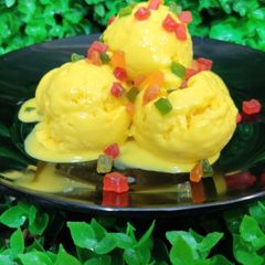 A picture of Mango Ice cream.