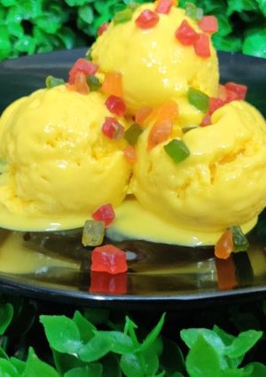 A picture of Mango Ice cream.