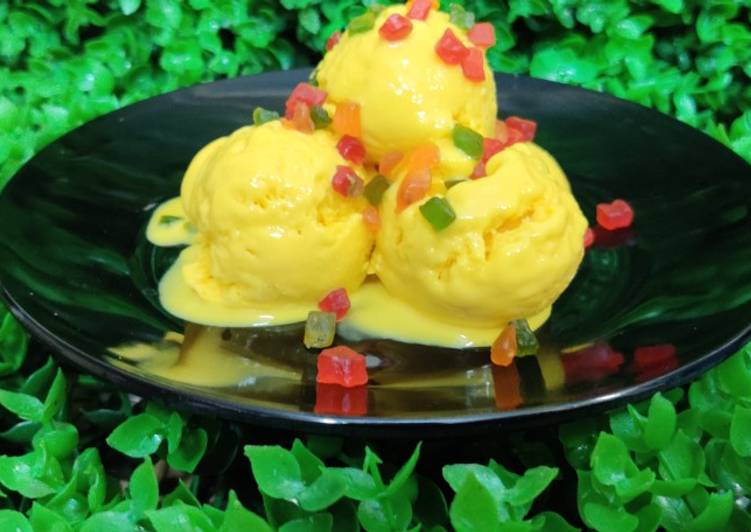 Steps to Prepare Super Quick Homemade Mango Ice cream