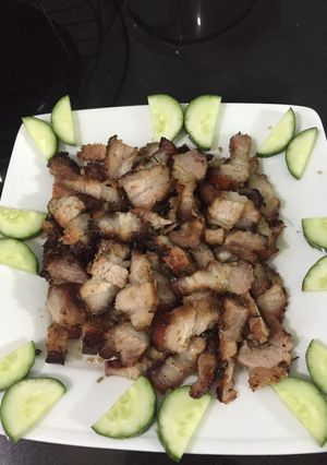 Hình của món Ba rọi nướng mật ong.