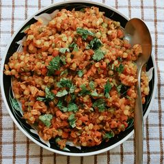 A picture of A Healthy Oats and Sabudana Khichadi With Mix Vegetables.