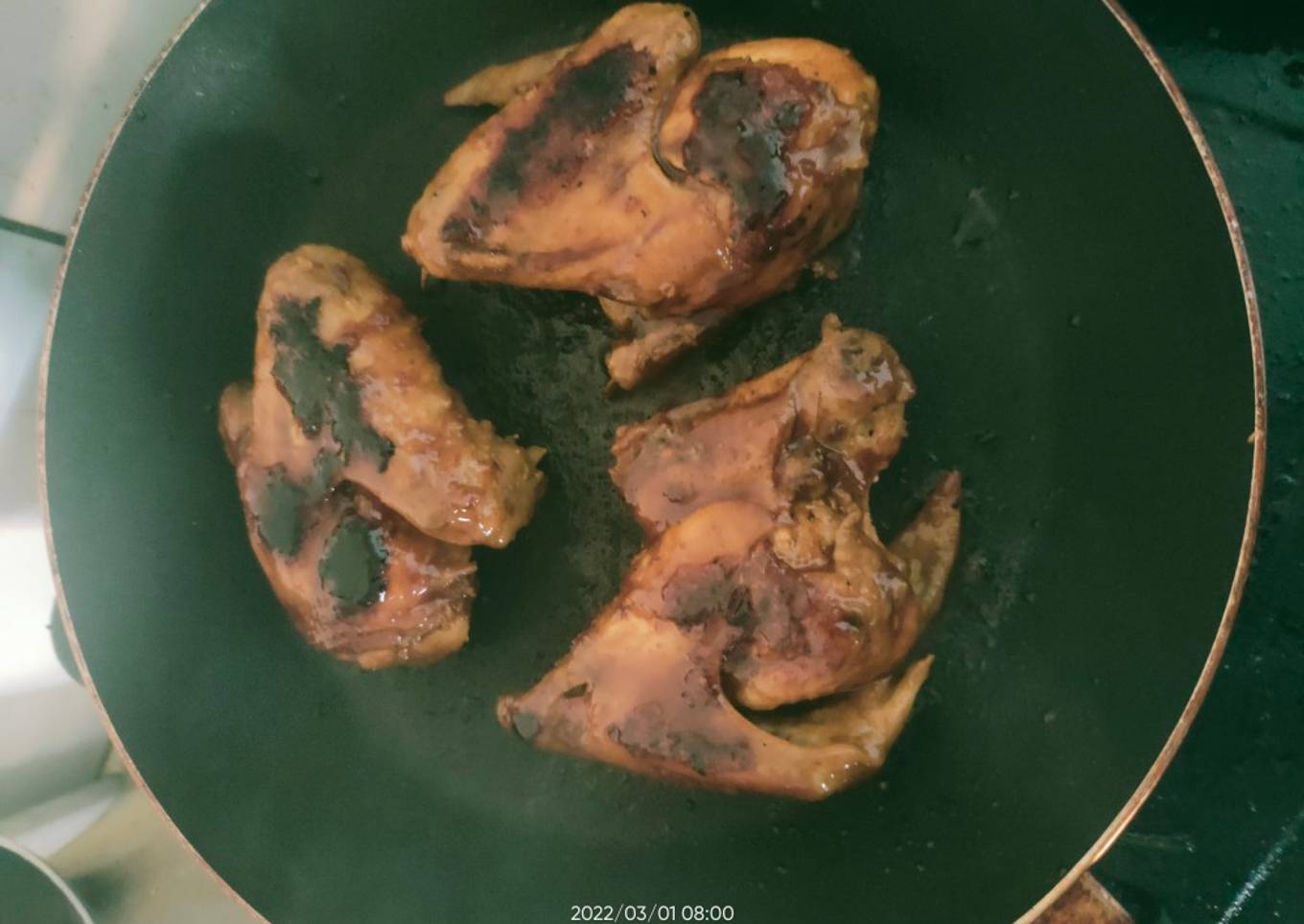 Ayam panggang yang dibuka dan kemudian rencana diet