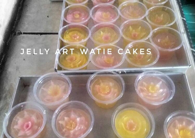 Belajar puding jelly art