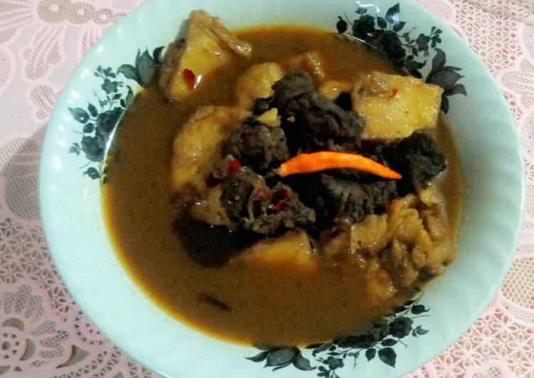 Daging dan tahu bumbu lapis surabaya