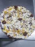 Tarta de banana ganash y crema pastelera