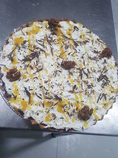 Una foto de Tarta de banana ganash y crema pastelera