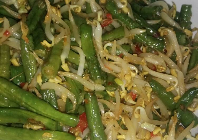 Tumis toge kacang panjang