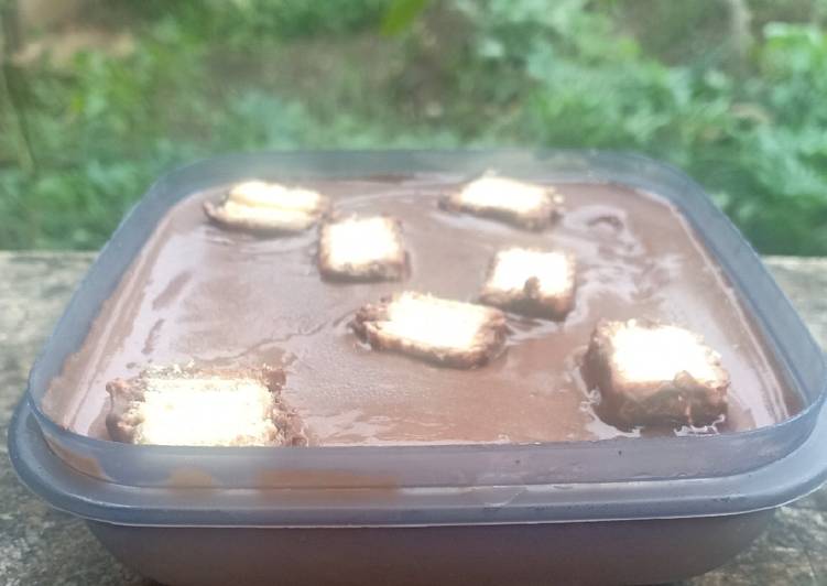 Puding roti coklat lumer