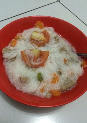 Foto resep Bihun Bakso Dan Wortel (Magic Com)