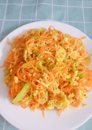 Hình của món Su Su xào trứng.