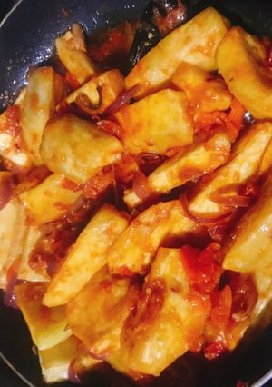 A picture of Stewed sweet potatoes.